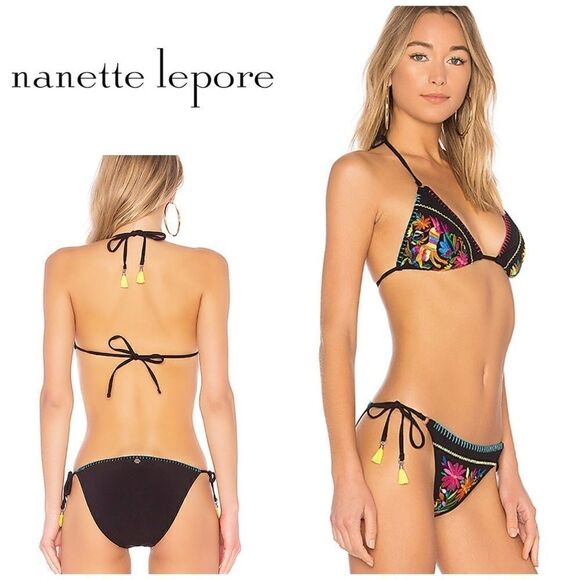 Nanette Lepore fiesta embroidered string bikini. - Picture 13 of 14